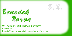 benedek morva business card